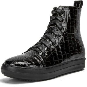 High Top Glitter Platform Sneakers